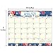 2020 Blue Floral Magnetic Refrigerator Calendar Pad by Bright Day, 16 Month 8 x 10 Inch, Flower Large Planner Office Wall
