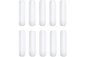 CHSZCHC 10 Pcs 30mm(1.18 inch) PTFE Magnetic Stirrer Mixer Stir Bar,White Color,Laboratory Bar,Stir Plate Bar,Stir Bars…