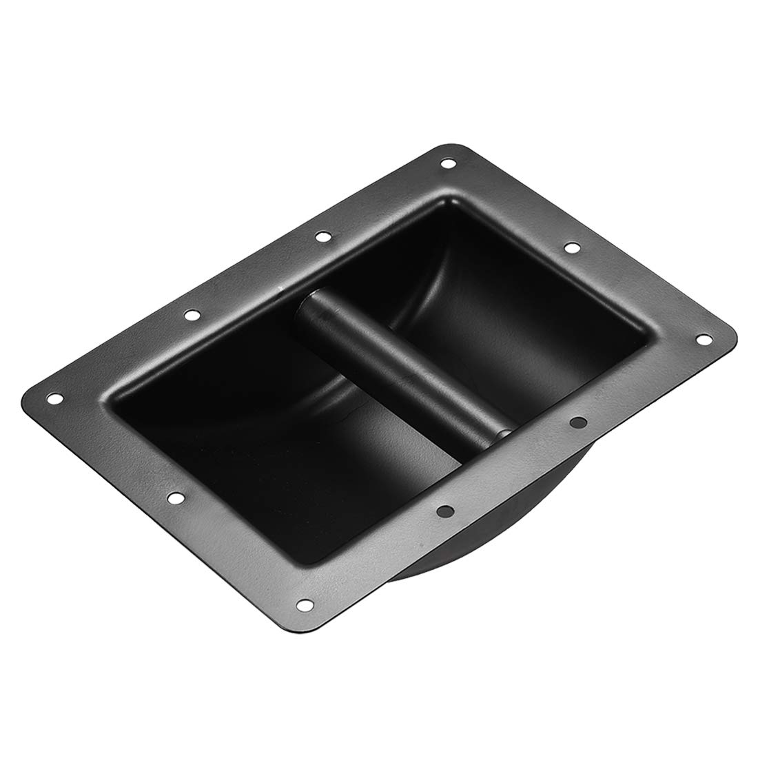 Photo 1 of uxcell Recessed Speaker Handle Grasp Holder Pocket Style Replacement Speaker Cabinet Box Handles Metal Black 2pcs