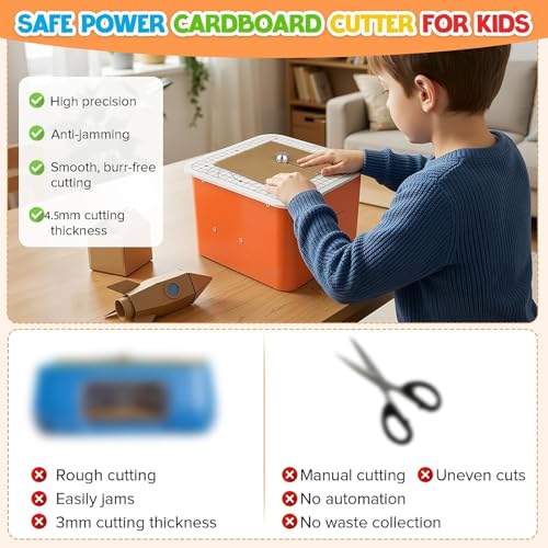 Safe Cardboard Cutter For Kids: Chomp 45w Bladeless Electric Saw Precisely Cuts 4mm Cardboard Stem Tool Ideal For 3D Models And School Projects