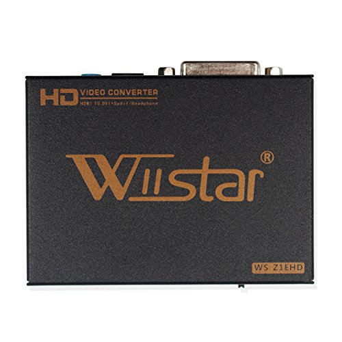 Wiistar hdmi to dvi converter with 3.5mm and spdif outp…
