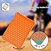 Fintie iPad 9.7 2018 2017 / iPad Air 2 / iPad Air Case - [Honey Comb Series] Light Weight Anti Slip Kids Friendly Shock Proof Silicone Protective Cover for iPad 6th / 5th Gen, iPad Air 1 2, Orange