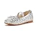 DREAM PAIRS Girl's Toddler/Little Kid/Big Kid Belle_01 Mary Jane Glitter Ballerina Flat Shoes