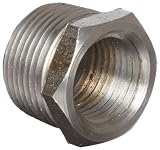 Anvil 8700129458, Malleable Iron Pipe Fitting, Hex Bushing, 1-1/4" NPT Male x 3/4" NPT Female, Black Finish