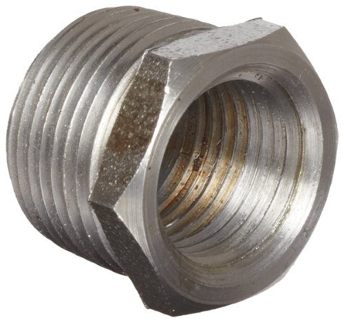 Anvil 8700129458, Malleable Iron Pipe Fitting, Hex Bushing, 1-1/4" NPT Male x 3/4" NPT Female, Black Finish