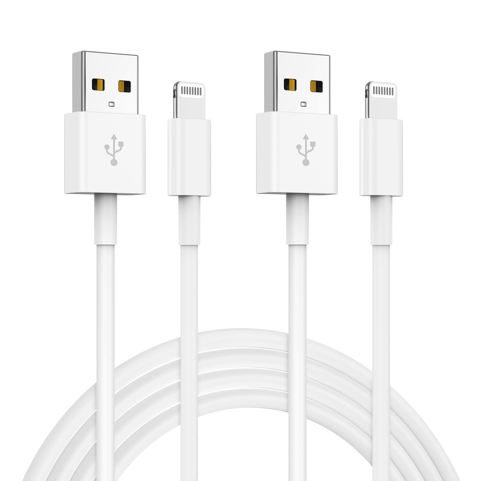 Yievis 2Pack 2M iPhone Charger Cable,[Apple MFi Certified] USB to Lightning Cable,Fast Charging Cables 6ft Long Cable Apple 14 13 Pro/12/11/11 Mini/XS/XS Max/XR/X/8/8 Plus/7/6s/6/5,iPad