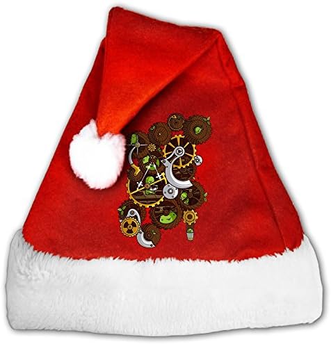 Gear Rotation Velvet Christmas Hats Shiny Novelty Santa Claus Hats Christmas Costume Headwear Party Supplies For Kids And Adults