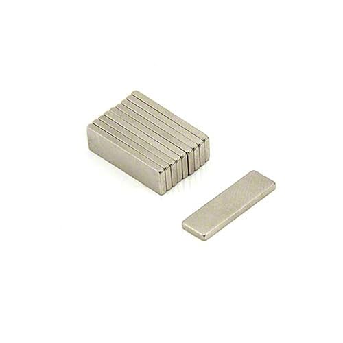 N42 Neodymium Magnet for Arts, Crafts, Model Making, DIY, Hobbies, Office, Fridge and Home - 20mm x 6mm x 1.5mm thick - 1.6kg Pull - Pack of 10