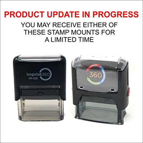 Imprint 360 AS-IMP1028 - Entered, Heavy Duty Commerical Quality Self-Inking Rubber Stamp, Red Ink, 9/16" x 1-1/2" Impression Size, Laser Engraved for Clean, Precise Imprints