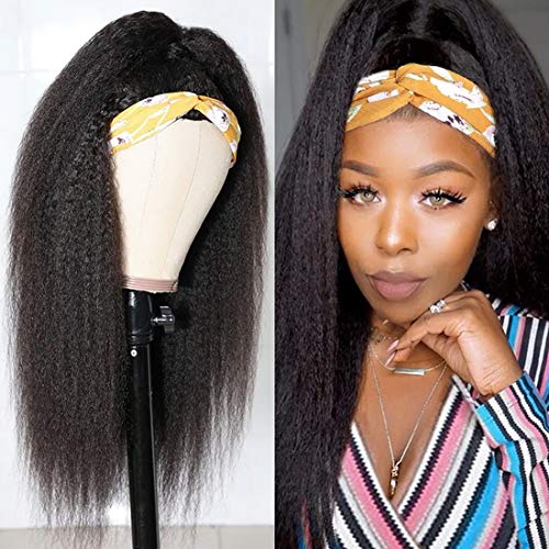 Beauty-Forever-Kinky-Straight-Half-Wig-Human-Hair-Wigs-For-Black-Women-None-Lace-16inch-Glueless-Wigs-34-Half-Wigs-Natural-Color-150-Density