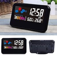 colorido Clock, Modern Fashion Weather Forecast Temperature Humidity Sound Activated Backlight Alarm Clock