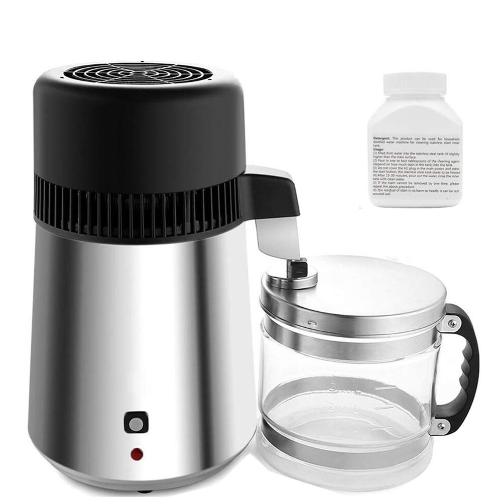 ECO LLC 4L Water Distiller Pure Water 304 Stainless Steel Purifier Filter with Jar 110V