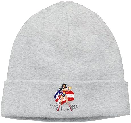EWIED Men's&Women's Wonder Woman Patch Beanie MountaineeringAsh Caps For Autumn And Winter