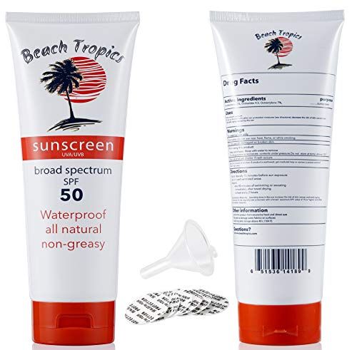 Hidden Alcohol Flask - XL 10oz Sunscreen Flask Lets You Sneak Booze Anywhere Includes FREE Funnel and Leak-Proof Safety Seals by Classy Wino - Set of 2