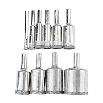 Generic High Quty 10Pcs Diamond Drill Bit Set 6mm-30mm Diamond Coated Hole Saw Cutter Core Drill Bits for Glass Marble Tile Granite