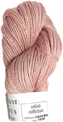 Artisan Yarns Hand Dyed Alpaca Silk Yarn, Solid Lobster Bisque, Dk Weight, 100 Grams, 245 Yards, 70/30 Baby Alpaca / Mulberry Silk