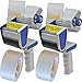Tape King TX100 Packing Tape Dispenser Gun (2 Pack) - Plus 2 Free Rolls of Packaging Tape - Best Side Loading 2 Inch Lightweight Ergonomic Industrial Gun for Shipping, Moving, Carton and Box Sealing primary