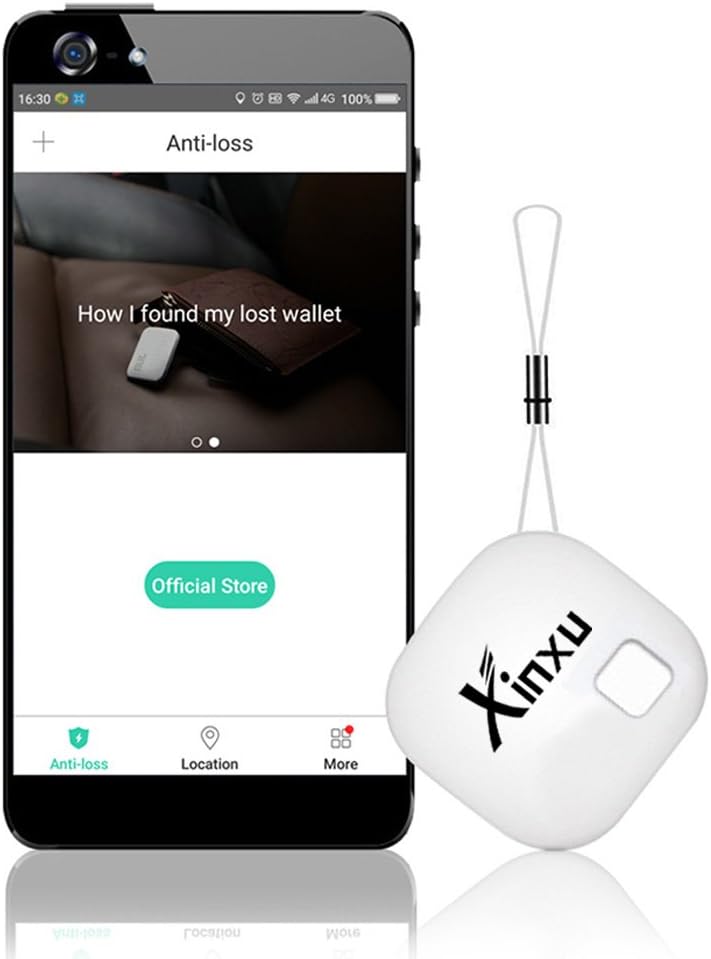 Key Finder XinXu Mini Tracker Devices Phone Finder Bluetooth GPS Anti Lost Location with Camera Remote Control for IOS / Android (1PC, White)