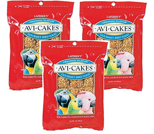 (3 Pack) Lafeber Company Avi-Cakes Macaw and Cockatoo Treat (1 Pound Per Pack)
