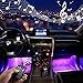 Car LED Strip Light, ONEKA-RGB 4pcs 48LED Multicolor Music Car Interior Lights Under Dash Lighting Waterproof Kit With Sound Active Function and Wireless Remote Control, DC 12V