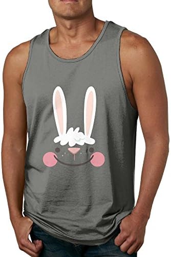 Fgruiy09few Mens Happy Easter Little Bunny Slimming Body Shaper Sauna Undershirt Vest Tank Top Weight Loss Workout Shirt X-Large