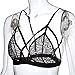 SEADEAR Women's Sexy Lace Floral Bralette Bralet Bra Lingerie Bra Top Seamless Bralette Cup Lace Vest Tank Top(Black,XL)
