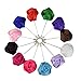 WeiShang Men's Lapel Pin Flower Handmade Boutonniere for Suit (Pack of 12) (Style 1)
