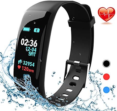 Fitness Tracker, Color Screen Activity Tracker with Heart Rate Monitor Watch, IP67 Waterproof Fitness Watch with Calorie Counter Pedometer Sleep Blood Pressure Monitor for Kids Women Men