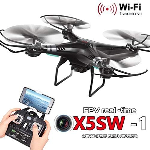 X5SW-1 RC Helicopter 6-Axis Gyro 2.4G 4CH Real-time Images Return RC FPV Quadcopter Drone Black