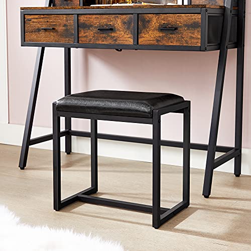 VASAGLE Vanity Set, Makeup Vanity with Dressing Table, Dimmable LED