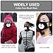 heartybay 3-Ply Black Cloth Face Masks, [Breathable, Comfortable, Washable, Reusable] Cute Bear Kpop BTS EXO Mouth Mask Cotton Mask for Kids Teens Men Women Outdoor(Black)