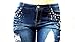 STUDIO Q WOMENS PLUS SIZE BLUE DENIM JEANS WITH STUDS Skinny PANTS