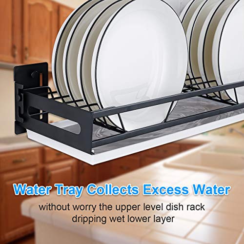 Dish Drying Rack, Detachable 304 Stainless Steel Wall Mount dish rack