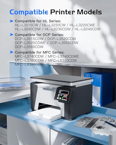 GPC Image TN248 Compatible for Brother TN-248 TN248XL Toner for Brother MFC-L3760CDW Toner DCP-L3560CDW MFC-L3740CDW MFC-L8390CDW HL-L3240CDW TN-248BK TN-248C TN-248M TN-248Y (Pack of 4) es)