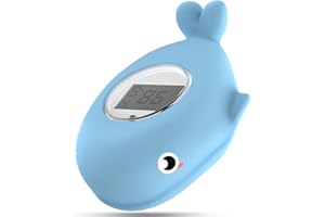 BABYELF Baby Bath Bathtub Thermometer for Infant - Safety Bath Tub Water Temperature Digital Thermometer - Floating Bathing Toy Gift for Kids Newborn Mother with Flashing Temperature Warning