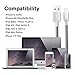 Czznn Lightning Cable 3 Pack 10ft Extra Long Nylon Braided High Speed Charging Cable Cord for iPhone charger 7/7Plus (light Grey)