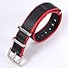 PBCODE Seat Belt Nylon Strap Heavy Duty Military Watch Band Replacement Watch Straps 22mm Black Red