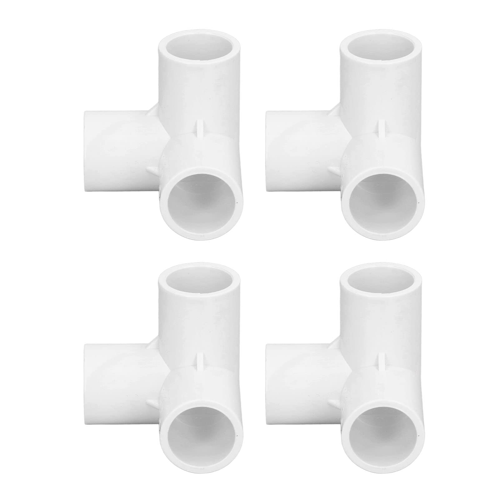 10PCS 20mm PVC Pipe Fittings 3 Way Tee Connector 90 Degree Elbow White Plastic Joint for Drainage System Garden Watering Plumbing