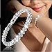 Cyntan Elegant Silver Rhinestone Stretch Bracelet for Women Girls Wedding Bridal Bracelet 17Cm