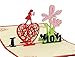 IShareCards® Handmade 3D Pop Up Mother's Day Greeting Cards Thank You Cards for Mom - I LOVE MOM