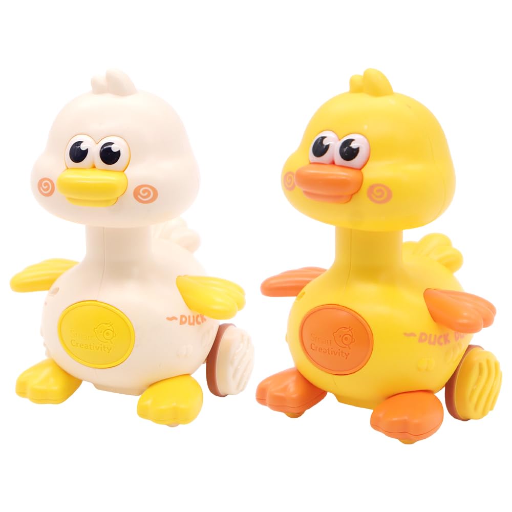 2 Pcs Baby Toy Cars for Toddlers, Cartoon Car Toy with Whistle Press Go Toys Car Set Animal Cars Kids Early Educational Toys Gifts for 1 2 3 Year Old Boys Girls