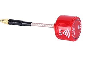 ALOMEJOR 5.8GHz LHCP Antenna for Drone FPV Racing High Gain MMCX Straight RC Parts Accessory Red