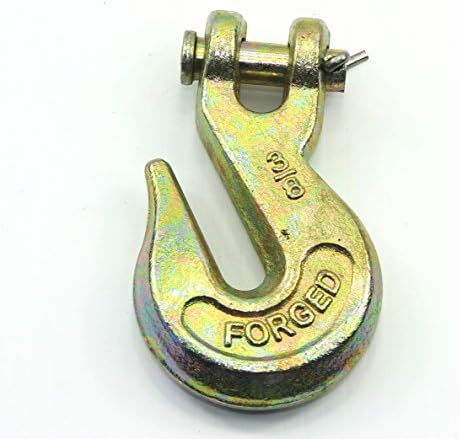 WorldPac(Pack of 8) 3/8-inch, Grade 70 Clevis Grab Hook, Yellow Chromate Finish