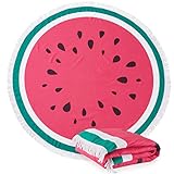 Great Bay Home Round Watermelon Beach Towels. 60
