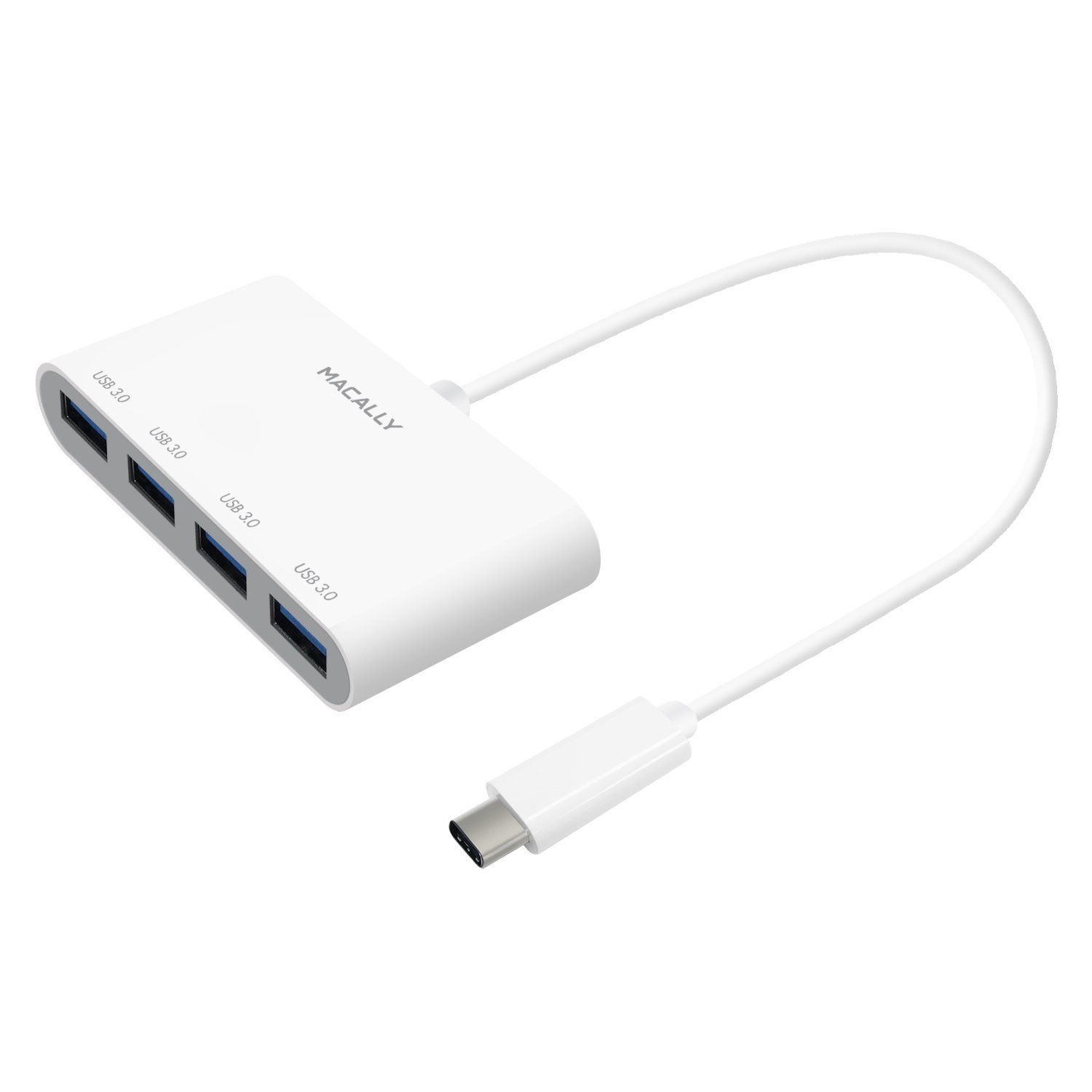 Macally UCHUB4 USB-C to 4 Port USB-A Hub for MacBook, MacBook Pro