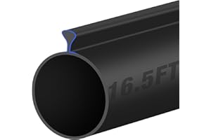 ToLanbbt 16.5FT Garage Door Seals Bottom Rubber - 0.2" Triangle Weather Stripping for Single Track, EPDM Garage Door Threshold Weatherproofing Strip Replacement, Blocks Cold/Hot Winds, Black