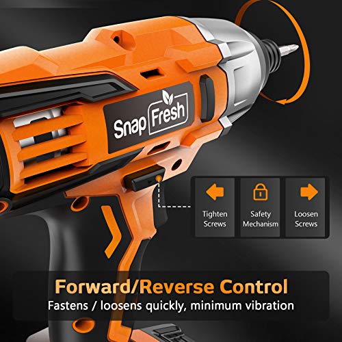 20V Cordless Impact Driver Set, 1/4" Keyless Hex Chuck, 1350 Inlbs Max