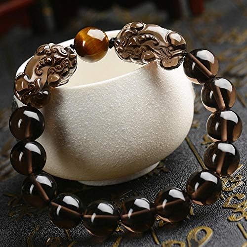 Weiduoli Ice species Obsidian Fortune double Pixiu bracelet men and women gifts