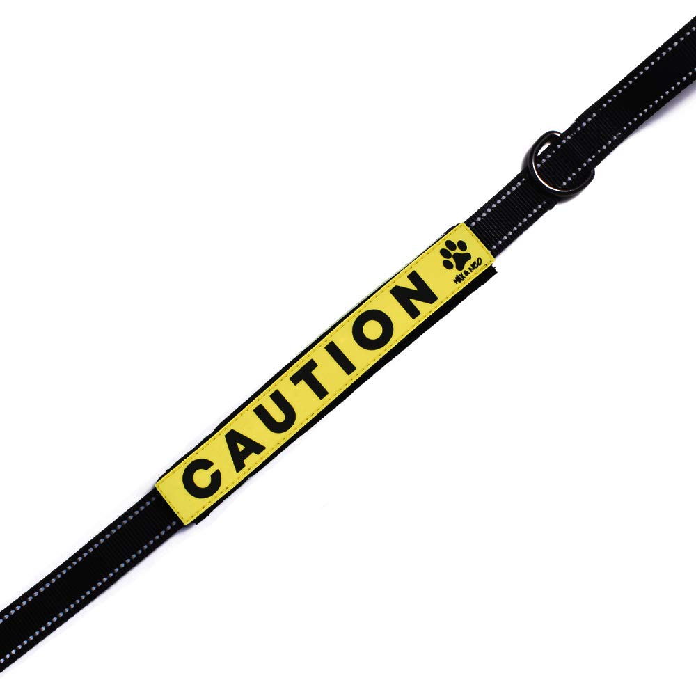 Max and Neo Leash Sleeves Caution - We Donate 1 for 1 to Dog Rescues for Every Product Sold (1 Sleeve, Caution)