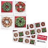 Holiday Wreaths Book of 20 Forever Stamps Christmas